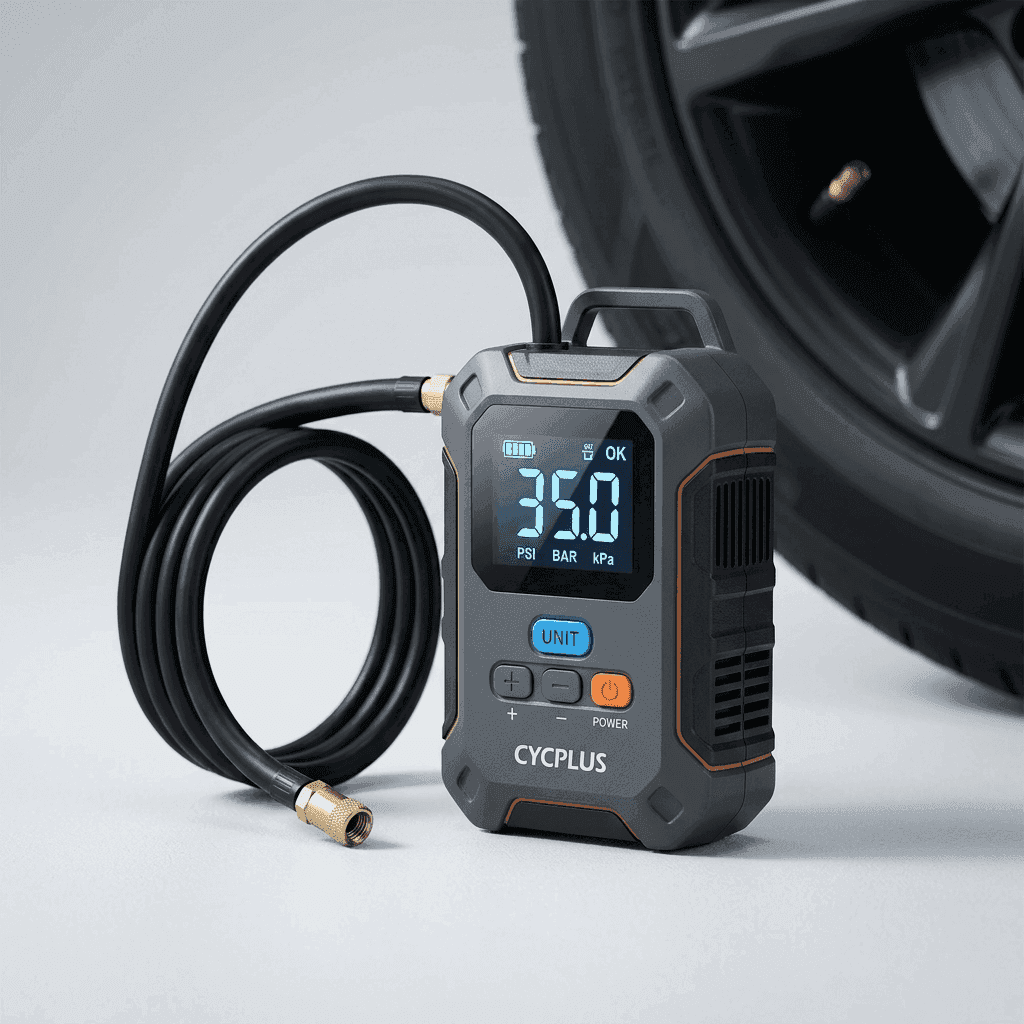 Mini Compressor de Ar Portátil Pneu Digital Sem Fio