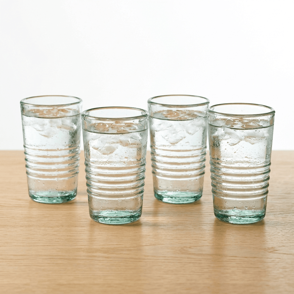 Ensemble de Verres Recyclés 'Ex-Fromage Fondu'