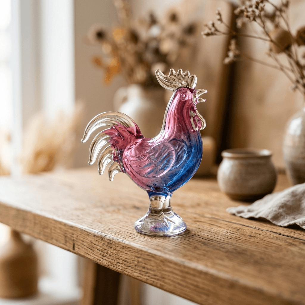 Coq de Météo en Verre Classique