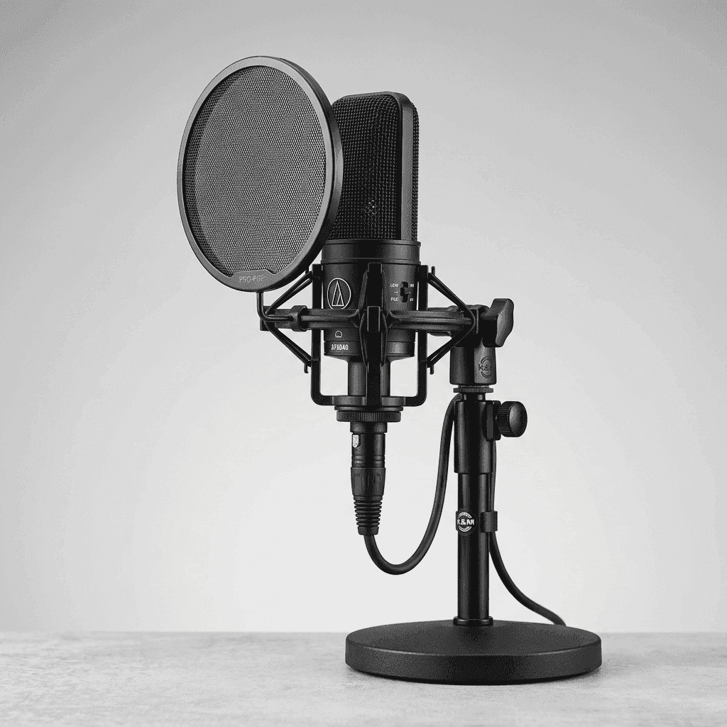 Microfone Condensador Profissional USB Podcast Pro