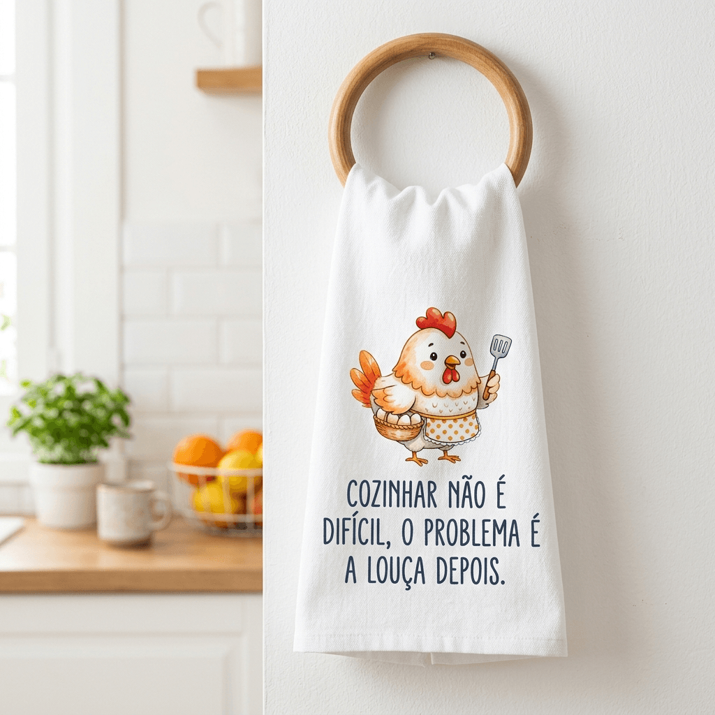 Paño de Cocina Clásico con Frase Sarcástica