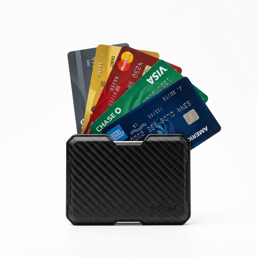 Carteira de Fibra de Carbono Antifurto RFID Slim - Imagem 2