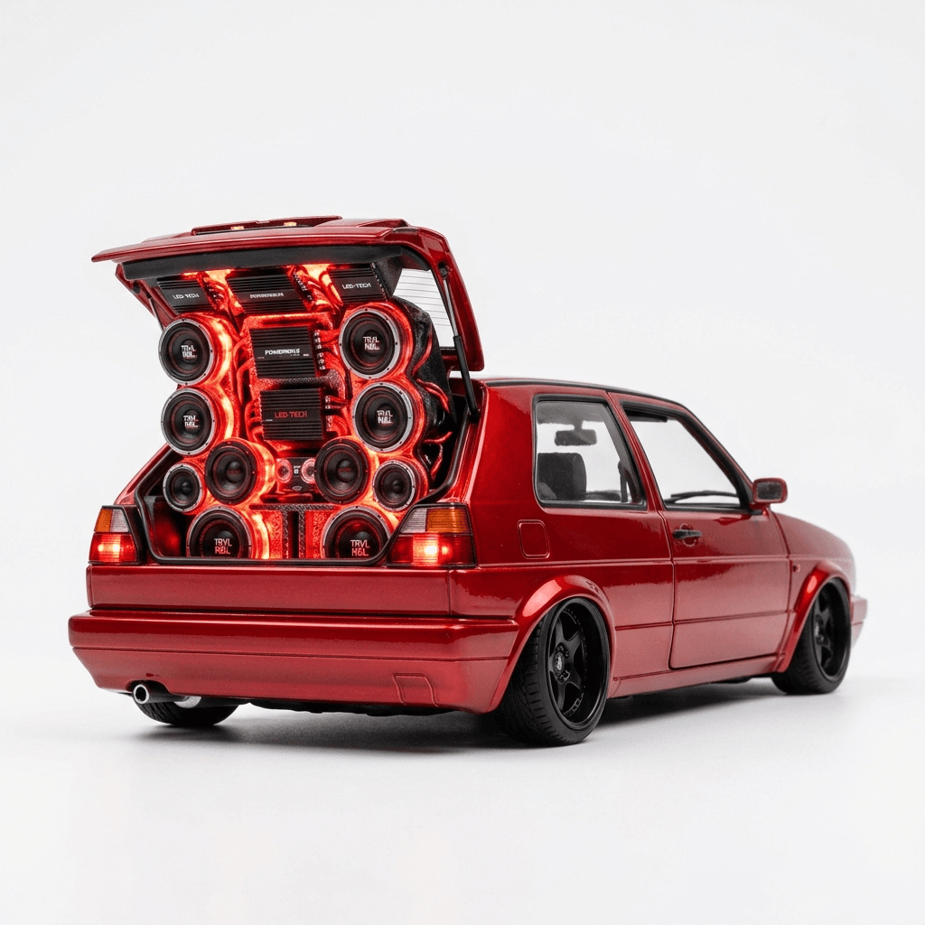 Auto Coche Rebaixado con Sonido de Maletero